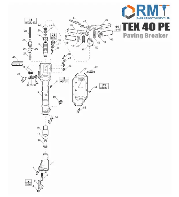 TEX 40 PE - Pneumatic Breaker